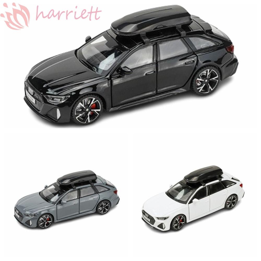 HUNIU Audi RS6 รถของเล่น, 1:32 7 ประตูเปิด Audi Alloy Car Model, Model Vehicle Collection Alloy พร้อ