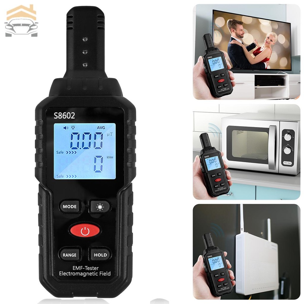 เครื่องตรวจจับรังสีแม่เหล็กไฟฟ้า Professional 3 in 1 มือถือ EMF Reader แบบพกพา EMF Meter SHOPQJC3505