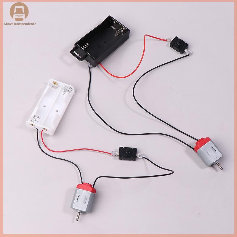 ABOVE สีดําสีขาว 130 ชุดมอเตอร์ 2xAA แบตเตอรี่และ 16500 RPM DIY อิเล็กทรอนิกส์มอเตอร์วงจรรุ่นชุด TH
