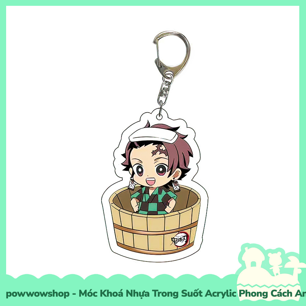 อะนิเมะ 2 ด้าน มังงะ Kimetsu No Yaiba พวงกุญแจพลาสติกใสอะคริลิคเป็นของขวัญ