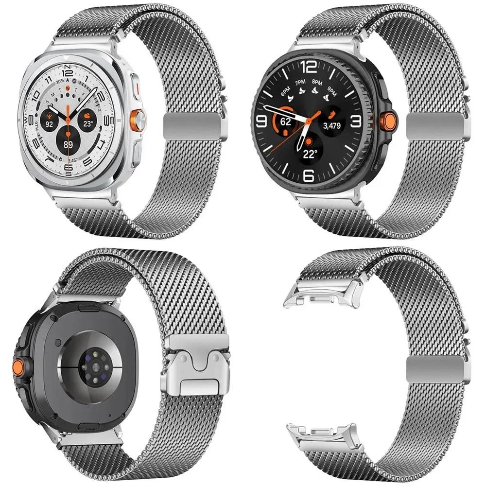 สายหัวเข็มขัด Milanese สําหรับ Samsung Galaxy Watch 8 40 44 มม. 8Classic 46 มม.Ultra /Ultra 2025 สร้อยข้อมือสายสแตนเลส ราคา ถูกที่สุด ดีลบีเคเค แกลเลอรีภาพที่ 2