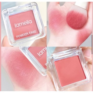 Lameila#3591บลัชออน 4 โทนสี ปัดแก้มโทนชมพูหวาน พร้อมแปรงปัด พกพาสะดวก