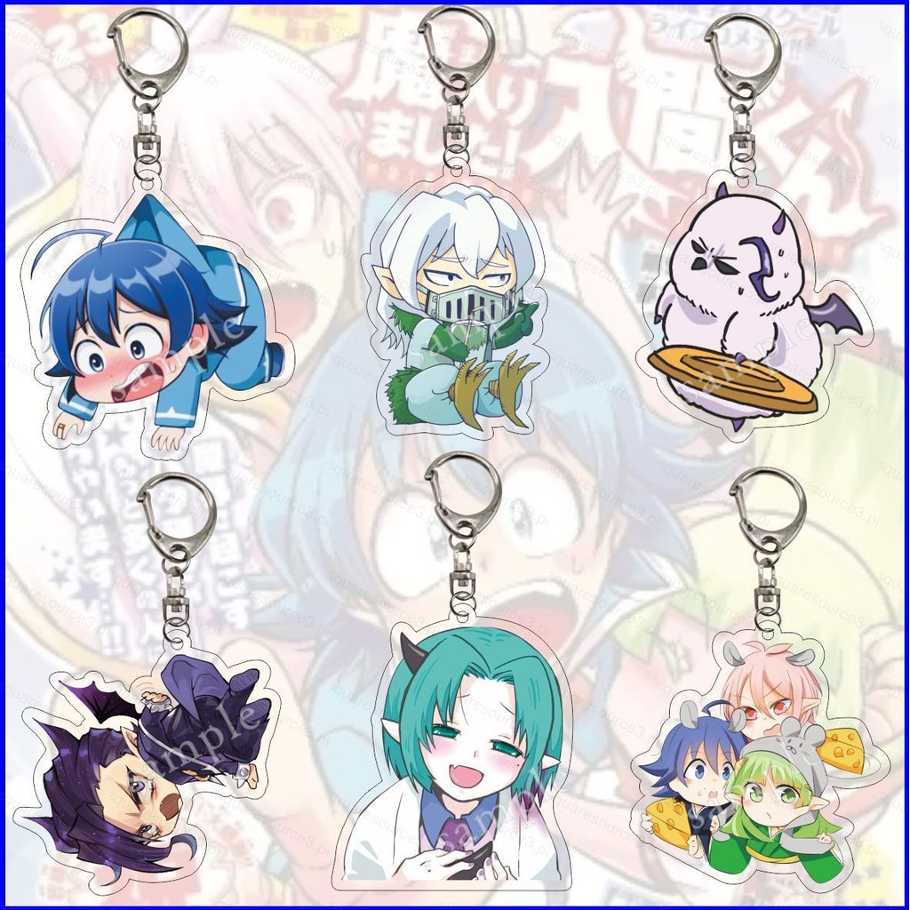 SQ3 Mairimashita! Iruma-kun พวงกุญแจอะนิเมะพวงกุญแจอะคริลิคน่ารักกระเป๋าจี้การ์ตูน Iruma Clara Valac