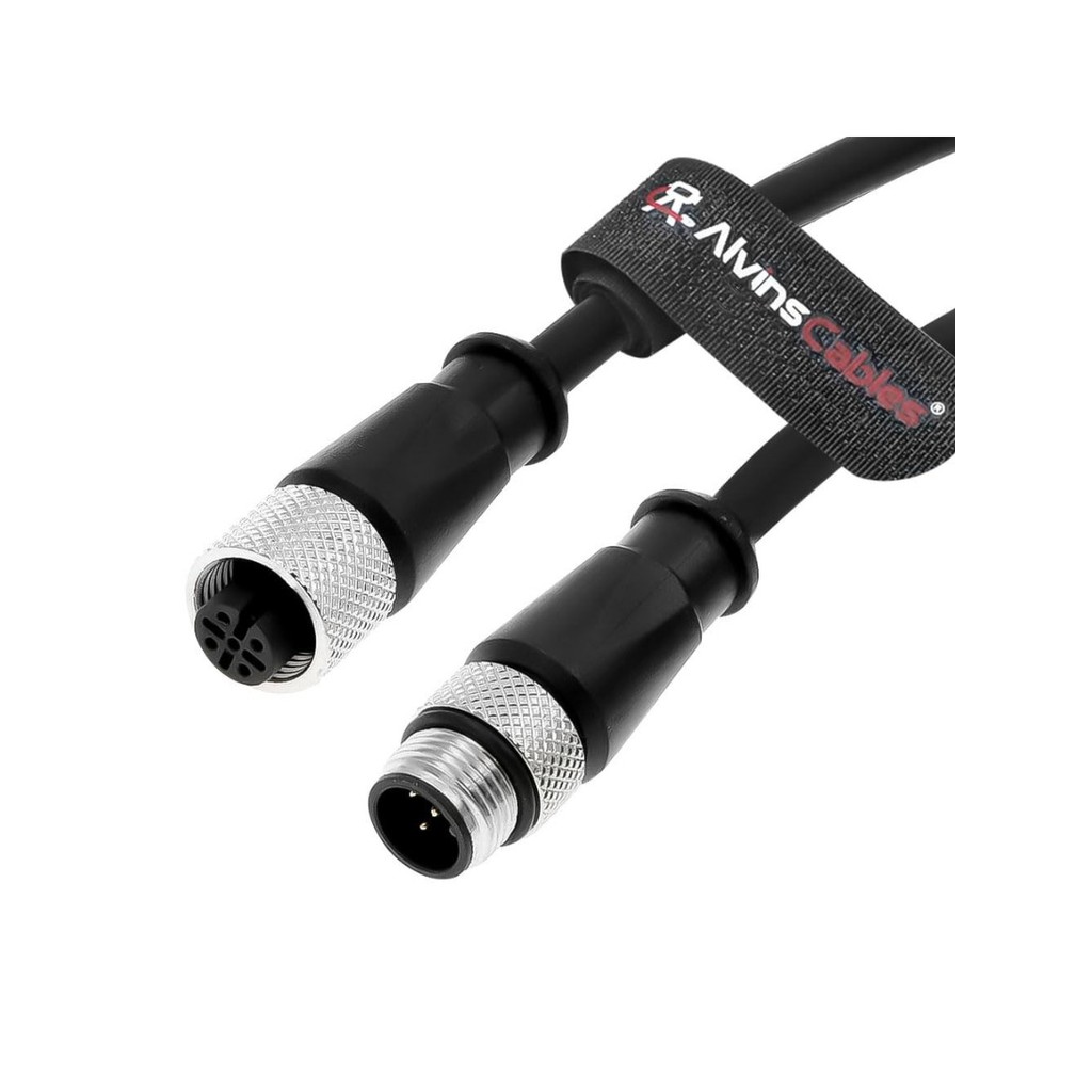 สายของอัลวิน M12 A-รหัส 5 พินสายต่อชายกับหญิง 49.2ft/15m