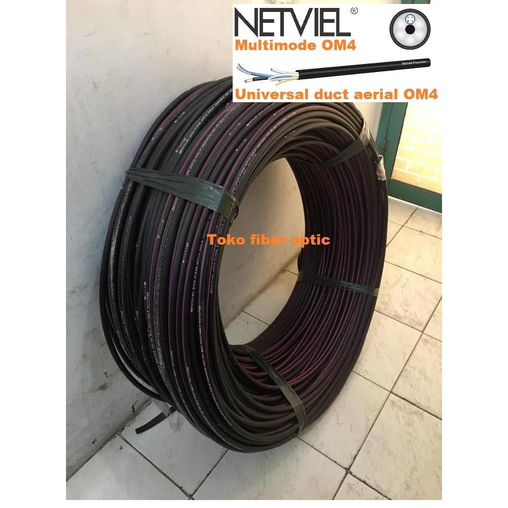 Netviel 4 Core Multimode OM4 Universal Duct Cable, Single Jacket 50/12