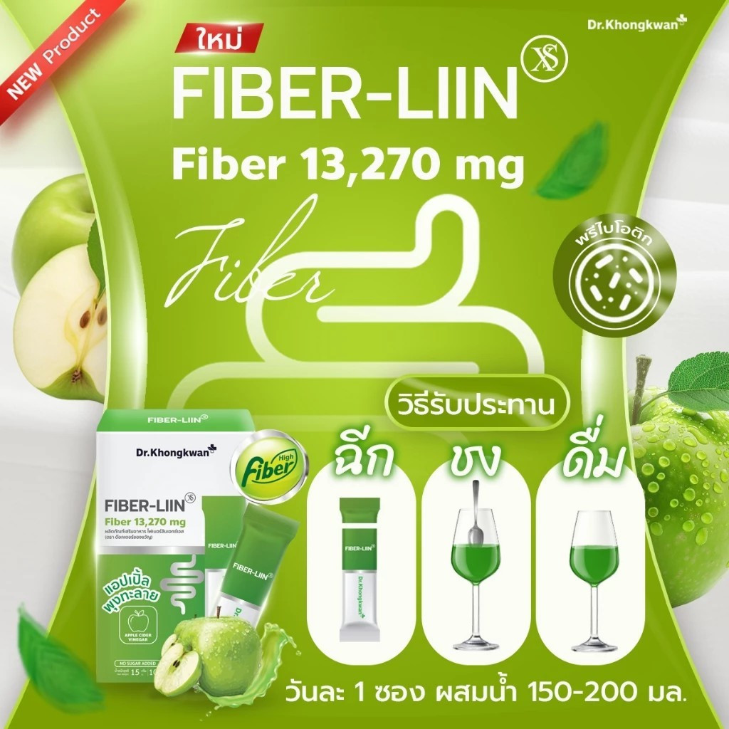 โปร 1 แถม 1 RE XS 3 Day Program +  Fiber-liin Dr.Khongkwan รี เอ็กซ์เอส + ไฟเบอร์ ลีน ดร.ของขวัญ - รูปที่ 3