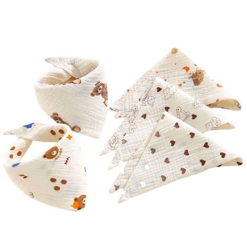 ผ้ากันเปื้อนเด็ก 100% ผ้า(Cotton) - ผ้ากันเปื้อนสามเหลี่ยมสำหรับทารก ไซส์แรกเกิด - ดีไซน์การ์ตูนน่ารัก สำหรับทารกและเด็กเล็ก - รูปที่ 4