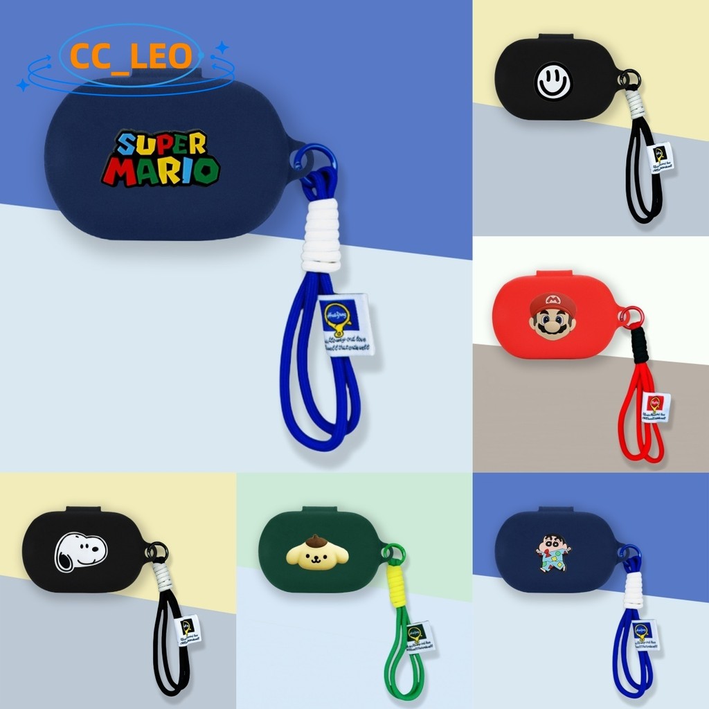 for JBL SENSE Lite Case Cartoon Mario Lanyard Cute Silicone Soft Case Suitable for JBL SENSE Lite Sh