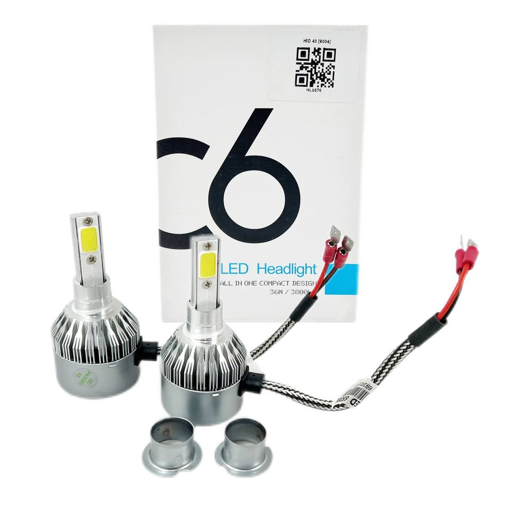 2PCS C6 MENTOL LAMPU DEPAN HEADLIGHT หลอดไฟ HID BRIGHT COOL WHITE LIGHT BULB C6 H3