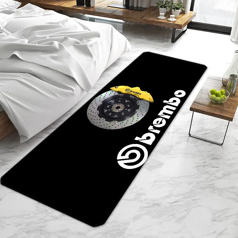 B-Brembo Anti-slip ล้างทําความสะอาดได้ประตูเสื่อห้องครัวห้องนั่งเล่นทางเดินห้องน้ําอาบน้ําตกแต่งบ้านพรม - รูปที่ 6