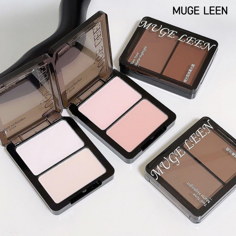 MUGE LEEN Highlight Powder Matte Highlight Brightening Nose Shadow Highlight Blush All-In-One Palett