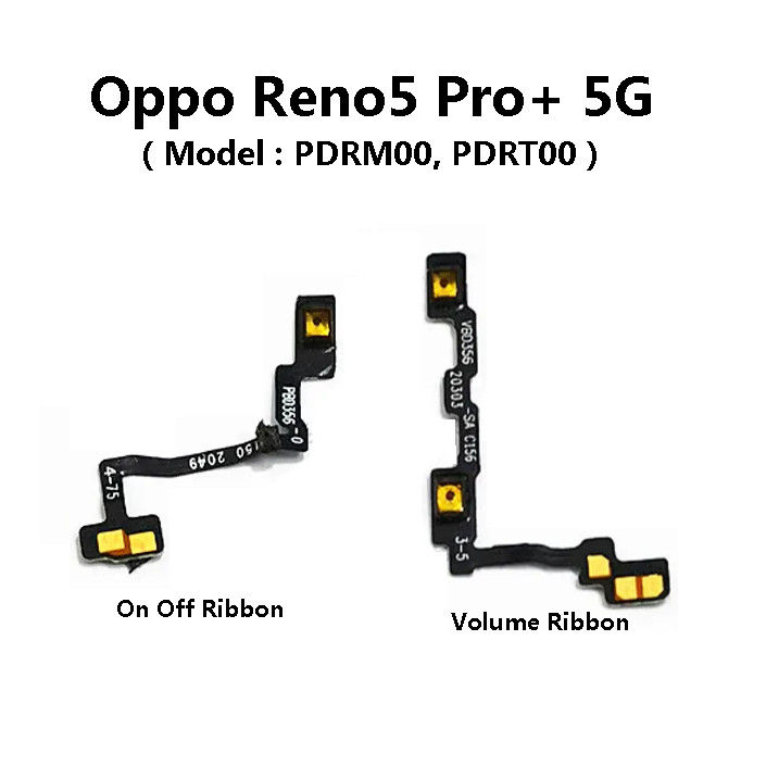 BM Oppo Reno5 Pro+ / Reno5Pro+ Plus เปิดสวิตช์ปุ่มปรับระดับเสียง Key Flex Cable Ribbon Repair OnOff 