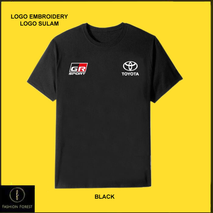 เสื้อยืดคอกลมไมโครไฟเบอร์แห้งเร็วเจอร์ซีย์โลโก้เย็บปักถักร้อยSulam Toyota GR Sport Racing 93 BS