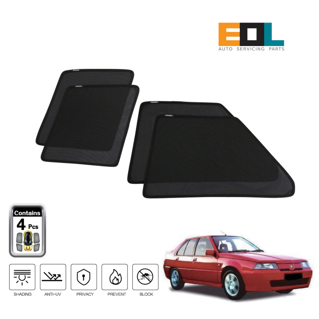 SHENGGE รถ Fit Sunshade สําหรับ PROTON SAGA 2 2003-2007 ชุด (4 ชิ้น) Pelindung Matahari Kereta SHENG