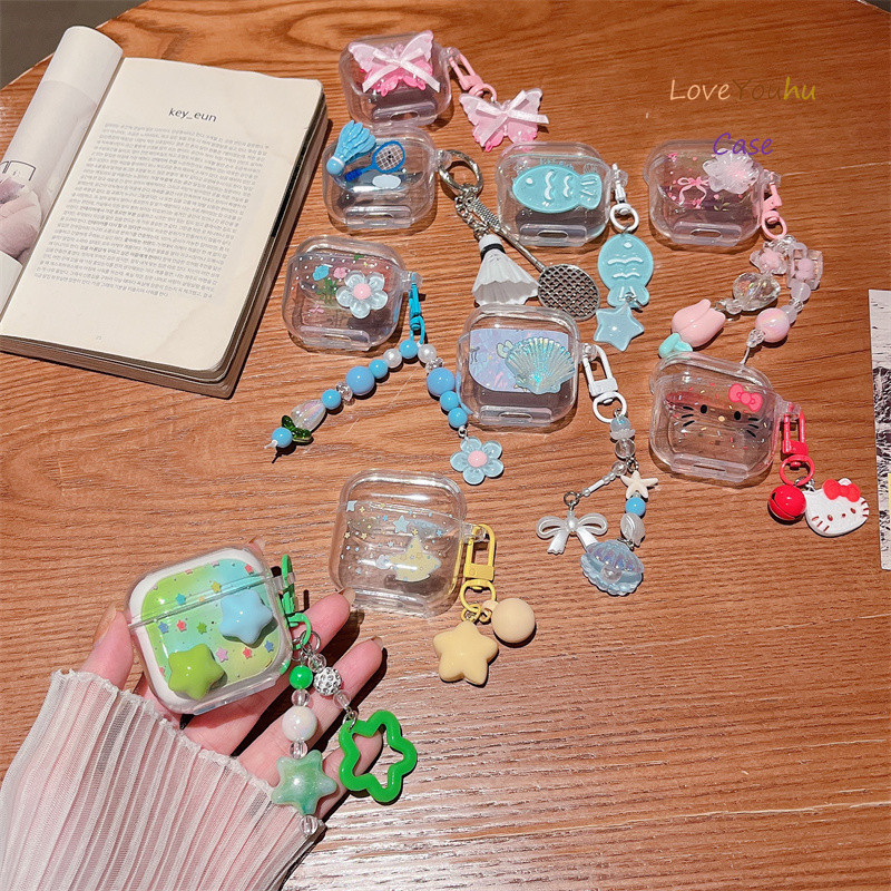 Loveyouhu สําหรับ GOOJODOQ J227 หูฟังบุคลิกภาพน่ารักใหม่ KT Cat Shell Star ดอกไม้รูปแบบ