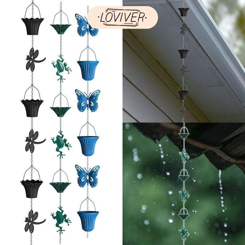 Rain Gutter Chain Downspout Chain สําหรับ Gutter ภายนอก Gutter เปลี่ยน Rain Water Catcher สําหรับ Ya