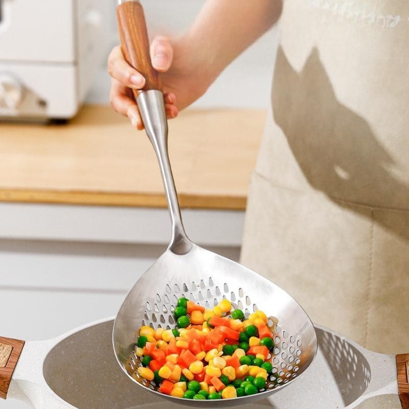 กระชอน กระชอนสแตนเลส กระชอนกรองอาหาร S/M/L กระชอนปากกว้าง - รูปที่ 3