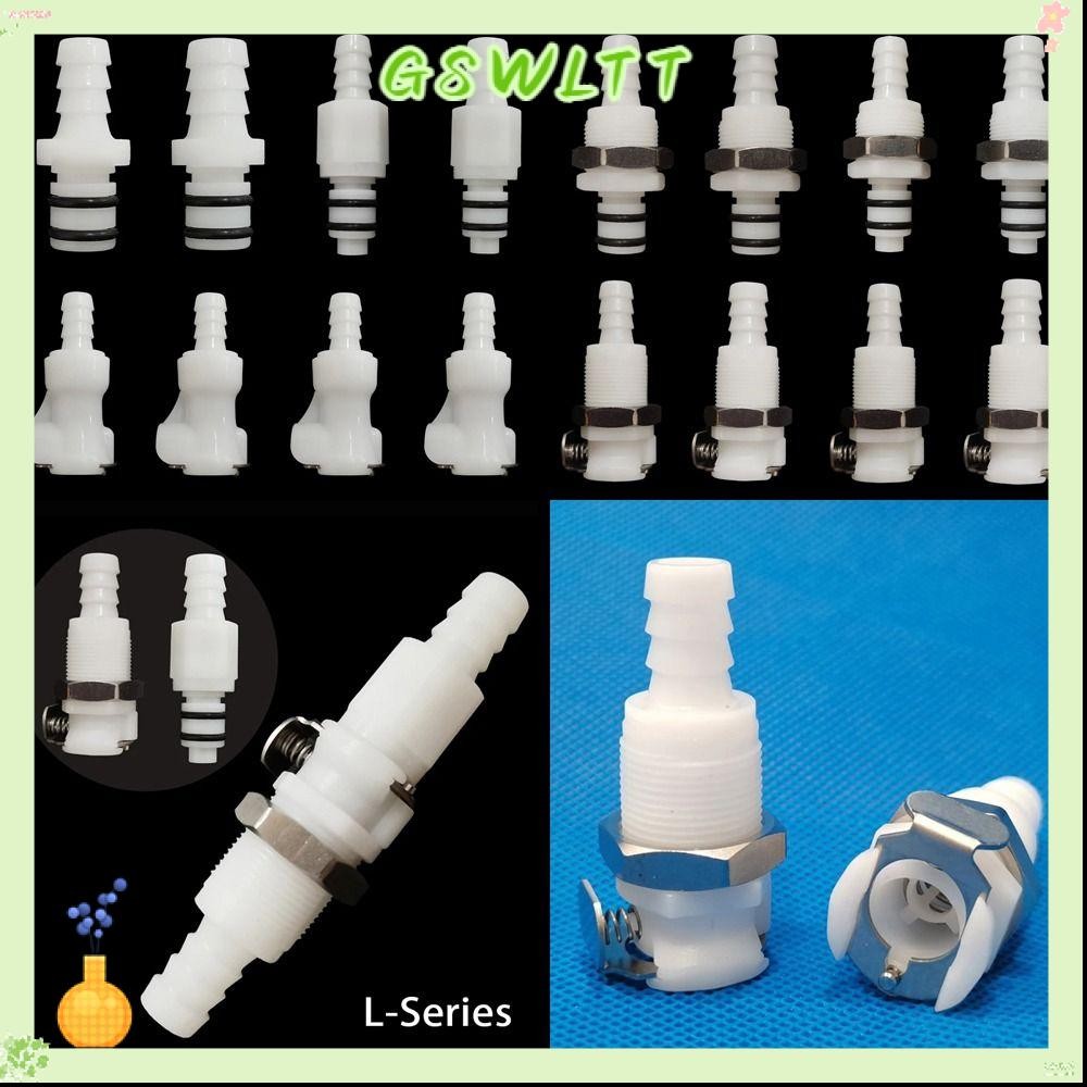 GSWLTT 1 ชิ้นท่อ Barb Valved, Quick Shut- Disconnect ข้อต่อท่อ, ขั้วต่อท่อชายหญิง 5/16 3/8 Quick Coupler สําหรับท่อท่อท่อ