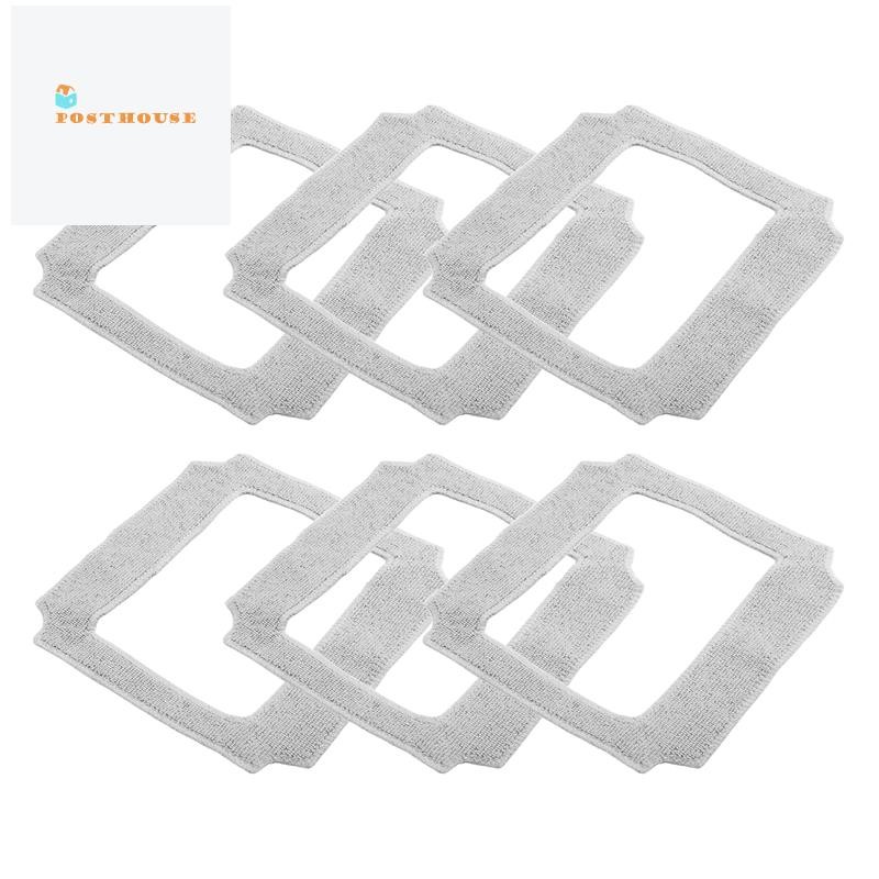 [posthouse]6PCS หุ่นยนต์ทําความสะอาดหน้าต่าง Mop ผ้าทําความสะอาด Rag ผ้าเช็ดตัวผ้าฝุ่นผ้าทําความสะอา