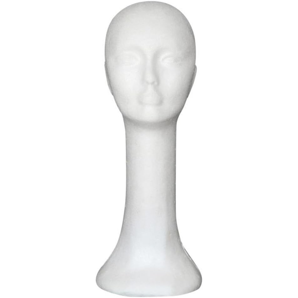 Bluelans® Wig Head, Mannequin Female Foam Long Neck Head Model Hair Hat Wig Glasses Stand Display