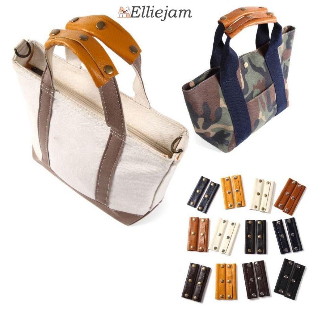ELLIEJAM ห่อจับกระเป๋าเดินทาง 2 ชิ้น ลดอาการปวดมือ ป้องกันกระเป๋าสีทึบและหนัง