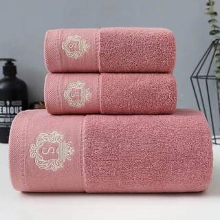 ผ้าเช็ดตัวไซส์ใหญ่พิเศษ โลโก้สีทอง ผ้าCotton 100% ขนาด70x140 Cm ซับน้ำดี ขนไม่หลุด ผ้าหนานุ่มสบาย