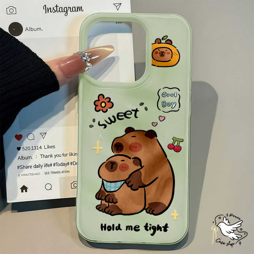 COD-ในไทย💥For iPhone 16 15 14 13 12 11 Pro Max X XS XR XS 7 8 Plus เคส หมีน้อยน่ารัก Candy Color Wave เคสนิ่ม กันกระแทก - รูปที่ 5