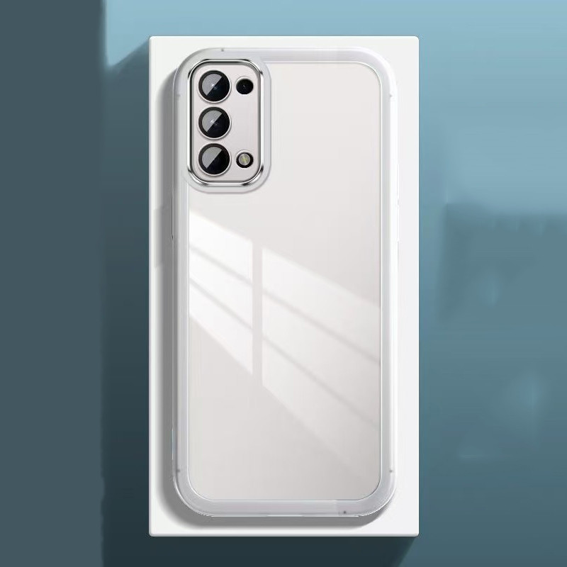 Simple สีน่ารักเคสโทรศัพท์สําหรับ OPPO Reno 3 4 5 6 6Z 7Z 8Z 4G 5G กรณีป้องกันกล้องเต็มรูปแบบ Anti Falling Clear ปกอ่อน - รูปที่ 4