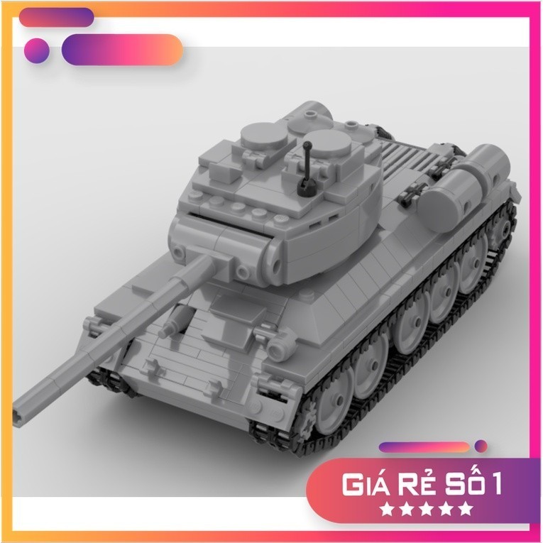 Moc Army tank T34 WW2 ของเล่นประกอบ