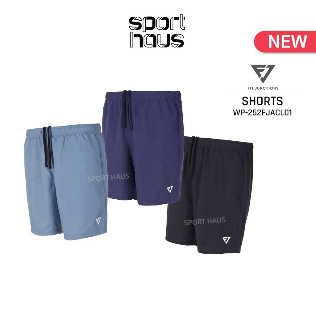 Fit Junction กางเกงขาสั้น ผ้าร่ม รุ่น Fit Junction Shorts (WP-252FJACL01) ใส่สบาย ระบายอากาศ สีดำ/กรมท่า
