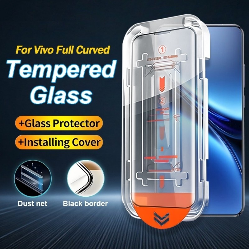 สําหรับ Vivo X200 Pro กระจกนิรภัยเต็มรูปแบบสําหรับ Vivo X200 X100S X100 X90 X90S X80 X70 X60 Pro Plu