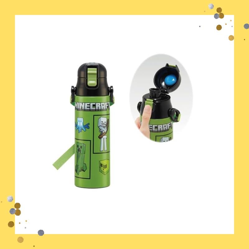 Skater Water Bottle 580ml Minecraft Minecraft Direct Drink Stainless Steel Sports Bottle SDC6N-A