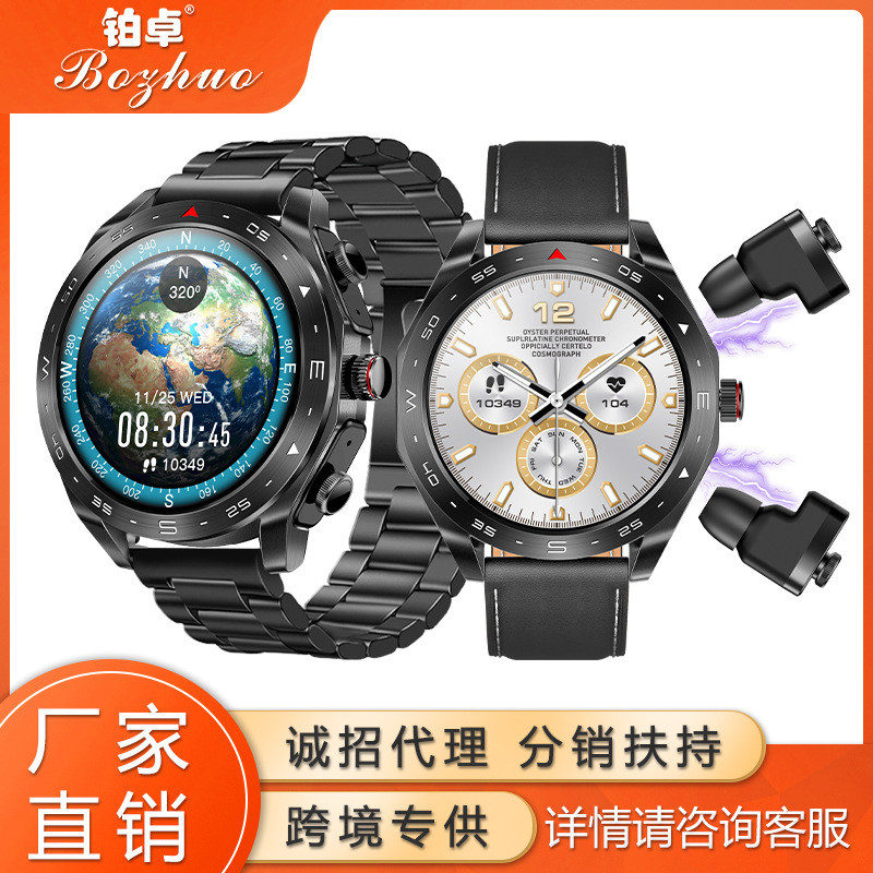 สไตล์ใหม่ T95 สมาร์ทวอทช์ 2024TWS 2 in 1 HD โทรบลูทูธหลายกีฬาการตรวจสอบสุขภาพ