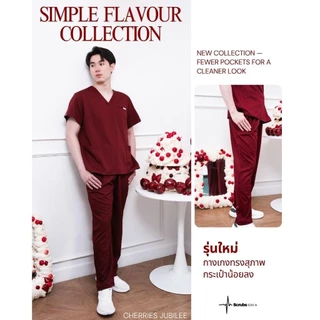 ชุดสครับขาตรง กางเกงทรงสุภาพ (ปักชื่อ) Scrubs STAT รุ่น "Simple Flavour Collection"