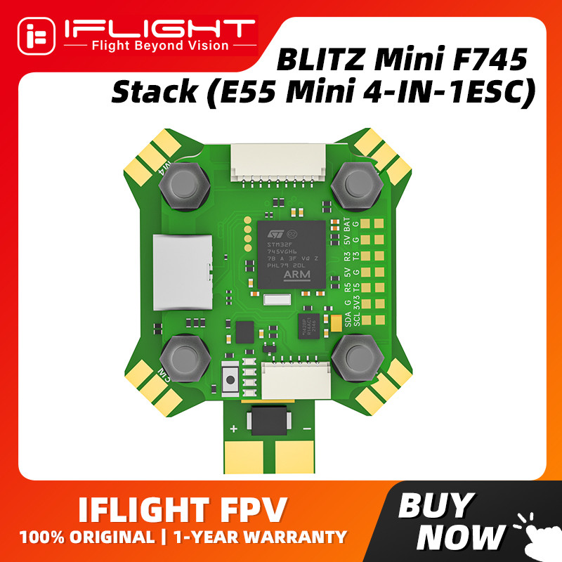 IFlight BLITZ Mini F745 Stack BLITZ Mini F745 Flight Controller/BLITZ Mini E55 4-IN-1 ESC สําหรับ FP