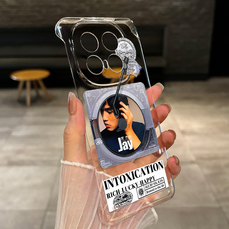 เหมาะสําหรับ iQOO13/12 เคสโทรศัพท์ Jay Chou Records z9turbo Frameless โปร่งใสครึ่งแพ็ค z9x สไตล์ใหม่