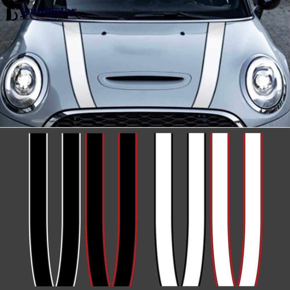 YOUNGSTAR รถเครื่องยนต์ Hood Bonnet ตกแต่งสติกเกอร์ลาย Decals สําหรับ Mini Cooper S JCW R55 R56 R60 