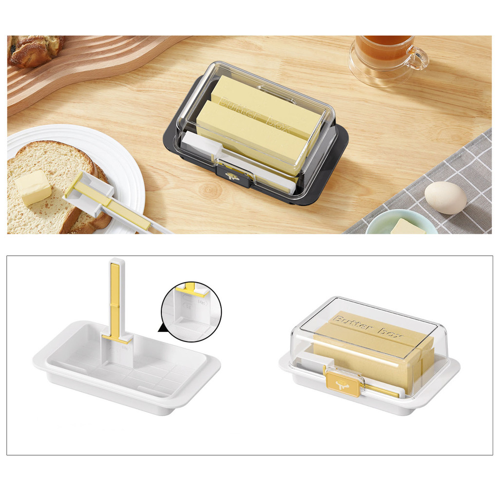 【ได้รับใน 1-3 วัน  】กล่องเก็บเนยความจุขนาดใหญ่ Slice Dividing Butter Cutting และกล่องบรรจุภัณฑ์เครื่องมือจัดเก็บ ราคา ถูกที่สุด ดีลบีเคเค แกลเลอรีภาพที่ 9