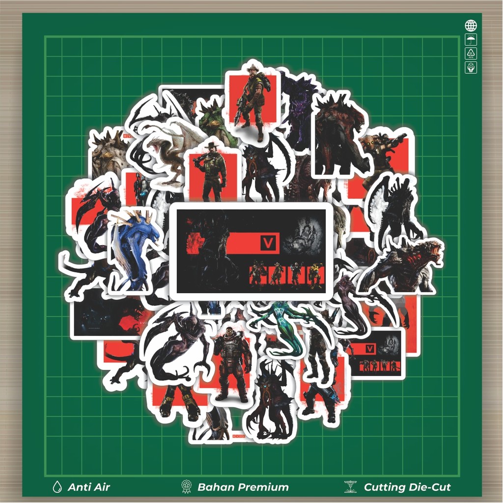 ร้อน 50 ชิ้น สติ๊กเกอร์ ชุดเกม Evolve ตัวละครผสม 2 สติกเกอร์แฟชั่นรถยนต์ Decal Cool การ์ดอัลบั้มไวนิ