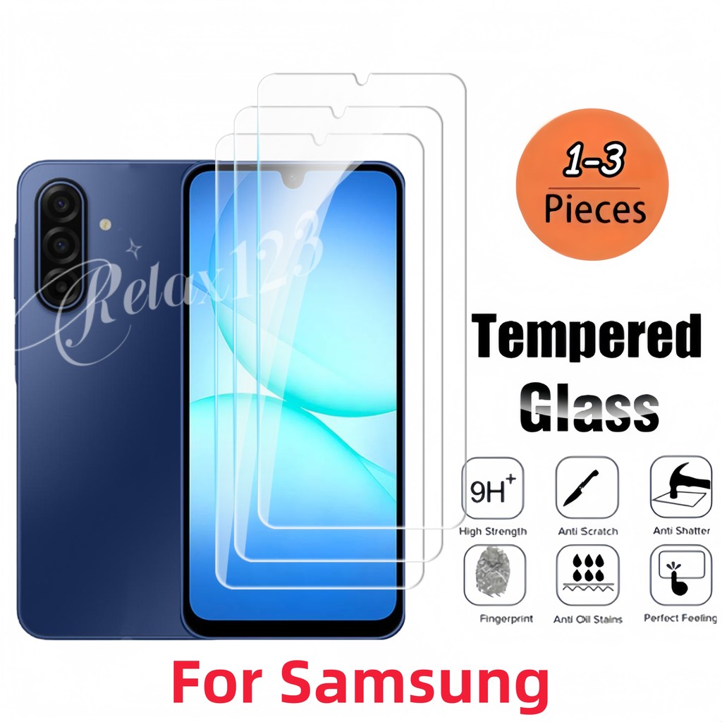 SAMSUNG สําหรับSamsung A17 5G 2025 3PCSกระจกนิรภัยสําหรับSamsung Galaxy A07 A27 A37 A57 SamsungA17 L