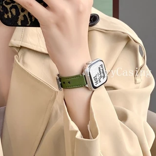 สายหนังลายลิ้นจี่ สําหรับ Apple Watch ขนาด 42/46 มม. 44/45 มม. 41/40/49 มม. รองรับ Series 2, 10/9/8/7/6