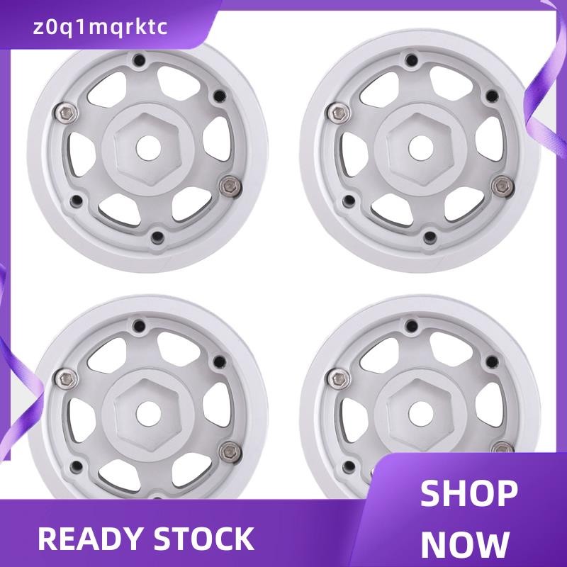 z0q1mqrktc 4PCS 1.55 โลหะ Beadlock ล้อขอบ Hub สําหรับ 1/10 RC Crawler รถ D90 MST Jimny CC01 LC70 Axi