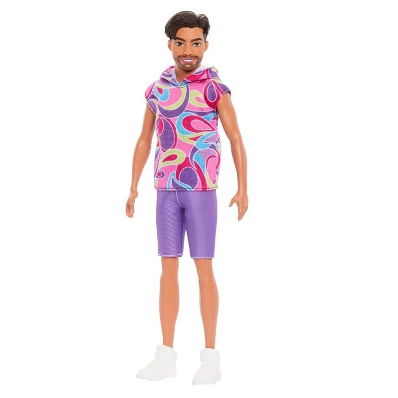 Barbie Ken Barbie Ken Barbie Ken Beard กางเกงขาสั้นสีม่วงสไตล์ของขวัญวันเกิดวันหยุด