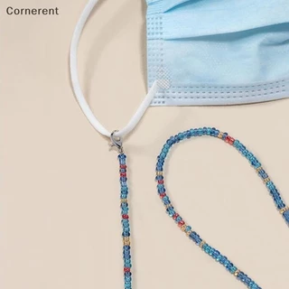 สีสันข้าวลูกปัดแว่นตาโซ่คริสตัลลูกปัดแว่นตา Lanyard ผู้หญิง Face-Mask สายคล้องคอ Anti-Drop แว่นตากันแดดผู้ถือเชือก