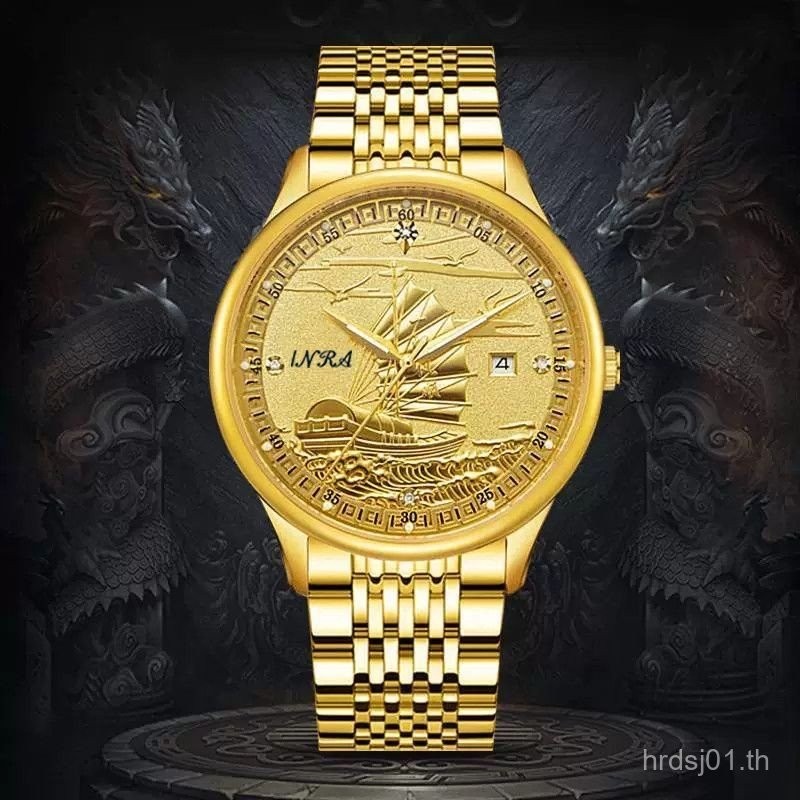 ผู้ชายสวิสนาฬิกานาฬิกาอัตโนมัติเต็มรูปแบบแล่นเรือใบเรียบวิศวกรรมสายนาฬิกากลวงออกชายหนุ่มความรู้สึกระ