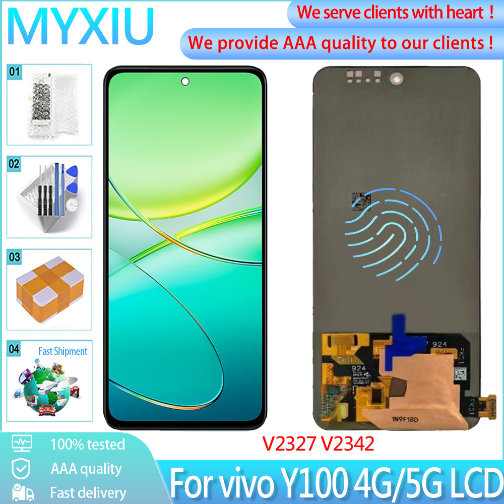 6.67 "Original AMOLEDสําหรับVivo Y100 LCD V2342 V2327 จอแสดงผลDigitizerสําหรับVIVO Y100 4G 5Gเปลี่ยนหน้าจออะไหล่