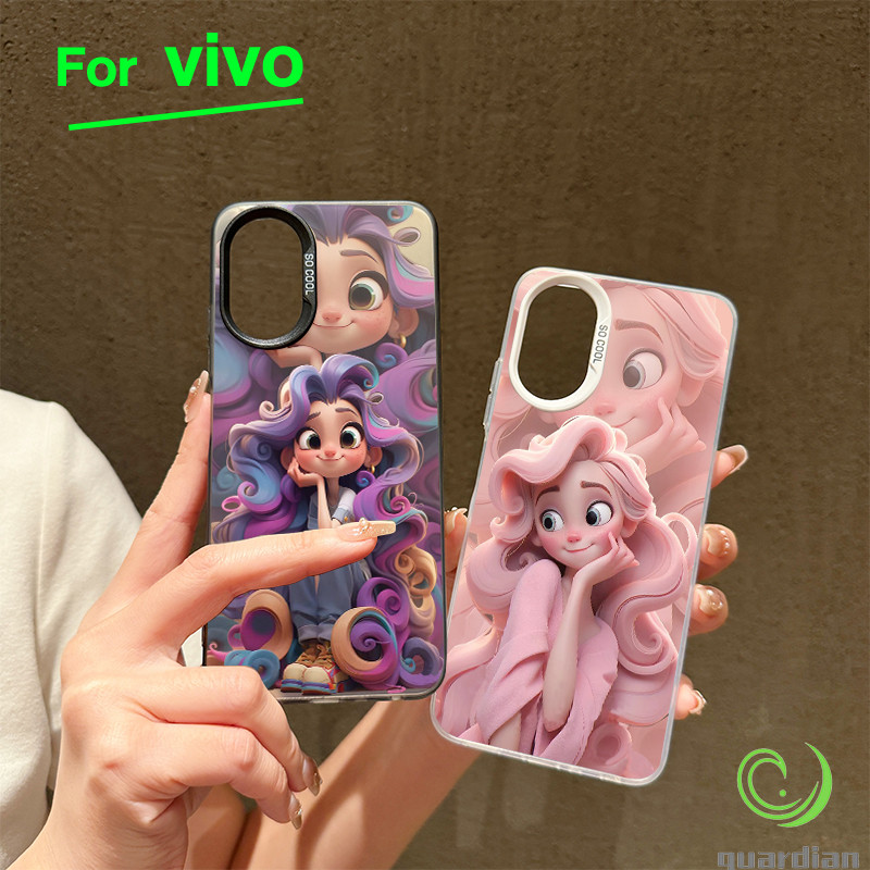 For Vivo เคส Y200 Y20 Y20s Y12s Y12A เด็กสาวสีชมพู Y17 Y12 Y15 Y11 Y12i Y15A โทรศัพท์วิโว่ V40 V40PRO Y18 Y18s
