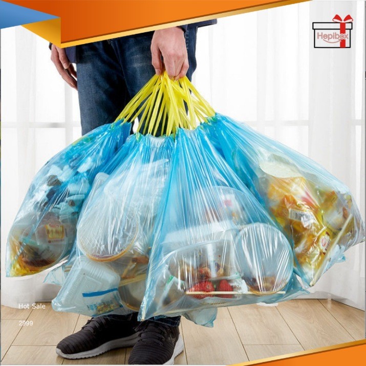 ถุงขยะพลาสติกสําเร็จรูป ถุงขยะสี 45 x 50 ซม. ถุงขยะม้วน