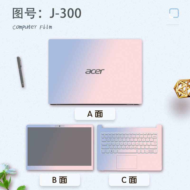 แล็ปท็อปผิวสําหรับ Acer Aspire 3 A314-35 A314-32 คอมพิวเตอร์สติกเกอร์ป้องกันฟิล์ม Aspire 3 A315-35 A315-55 A315-58 โน้ตบุ๊คสีทึบแป้นพิมพ์ฟิล์ม
