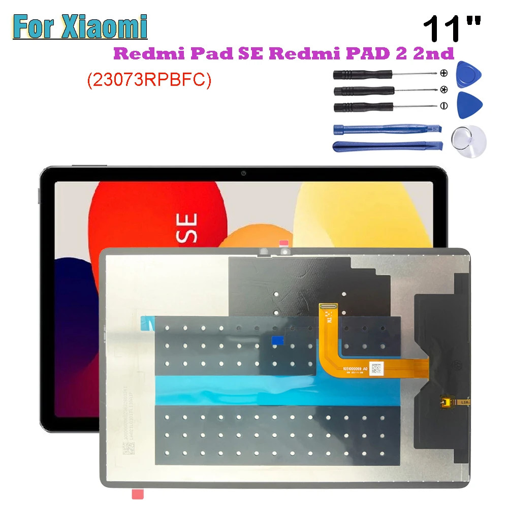 สําหรับ Xiaomi Redmi Pad SE 23073RPBFC จอแสดงผล LCD สําหรับ Redmi Pad 2nd Gen 22081283C Touch Screen LCD Digitizer Assembly Repair
